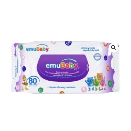 1 Toallas Húmedas Emubaby Premium 80 Unidades